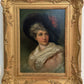 Beatrice Adams (British, 1876-1958) Antique Oil Painting, Portrait of a Lady