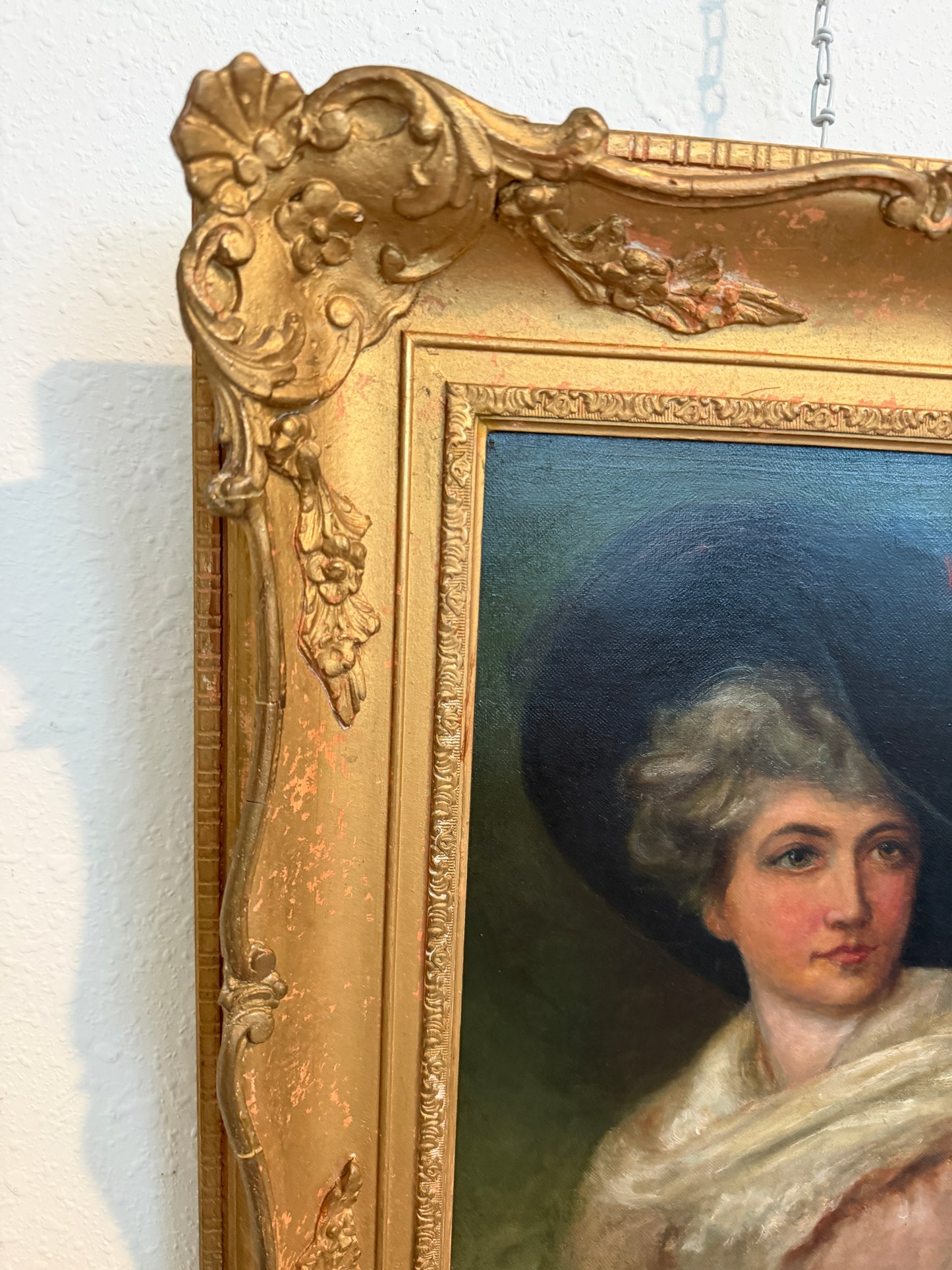 Beatrice Adams (British, 1876-1958) Antique Oil Painting, Portrait of a Lady