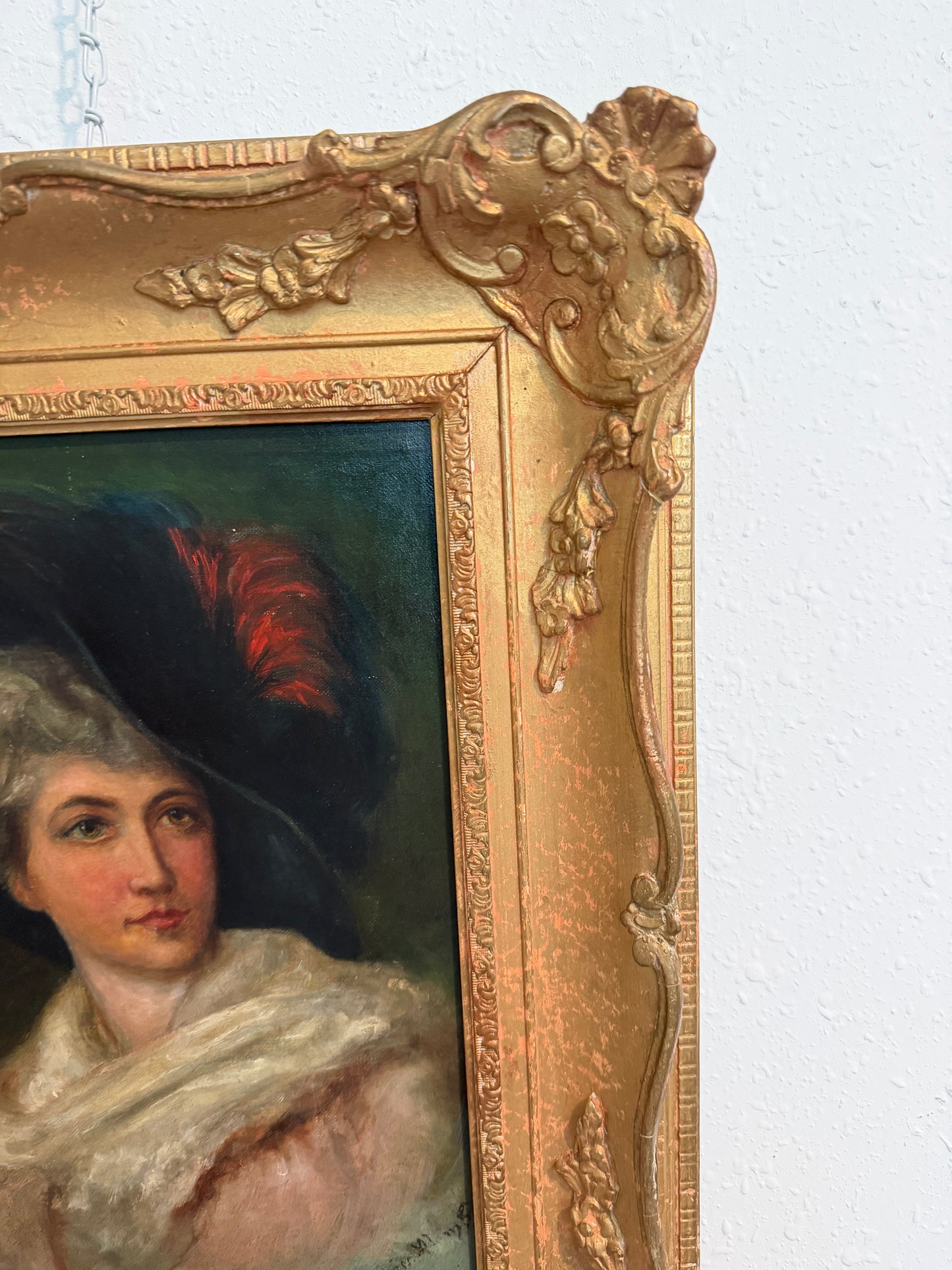 Beatrice Adams (British, 1876-1958) Antique Oil Painting, Portrait of a Lady