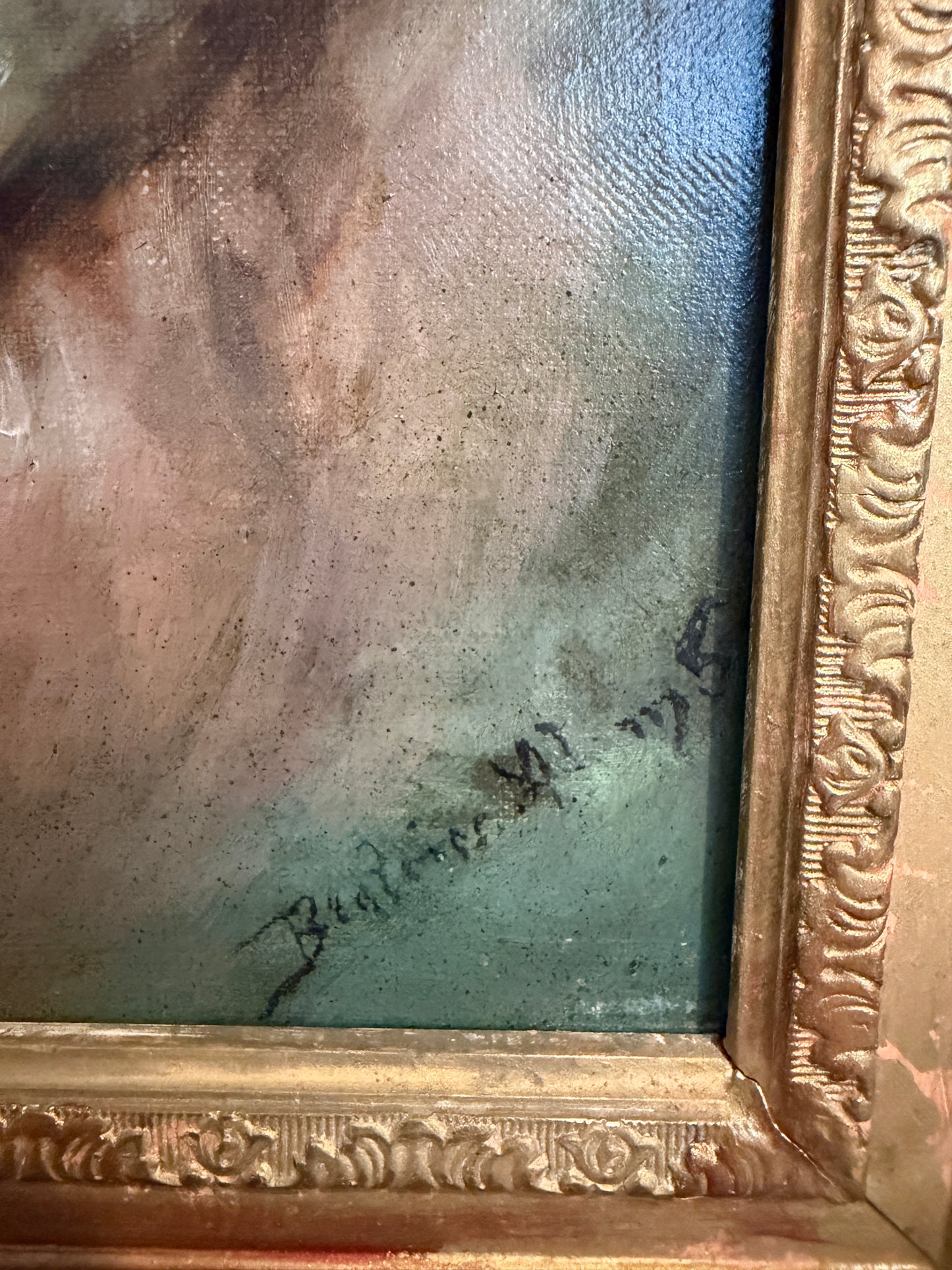 Beatrice Adams (British, 1876-1958) Antique Oil Painting, Portrait of a Lady