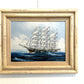 K.Maskell Oil Painting Tall Ship at Sea Maritime Nautical Ocean Seascape, Framed