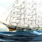 K.Maskell Oil Painting Tall Ship at Sea Maritime Nautical Ocean Seascape, Framed