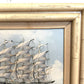 K.Maskell Oil Painting Tall Ship at Sea Maritime Nautical Ocean Seascape, Framed