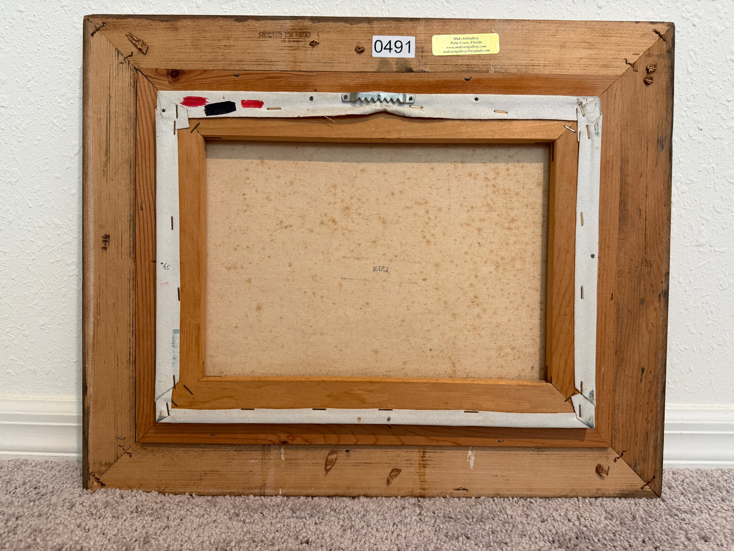 K.Maskell Oil Painting Tall Ship at Sea Maritime Nautical Ocean Seascape, Framed