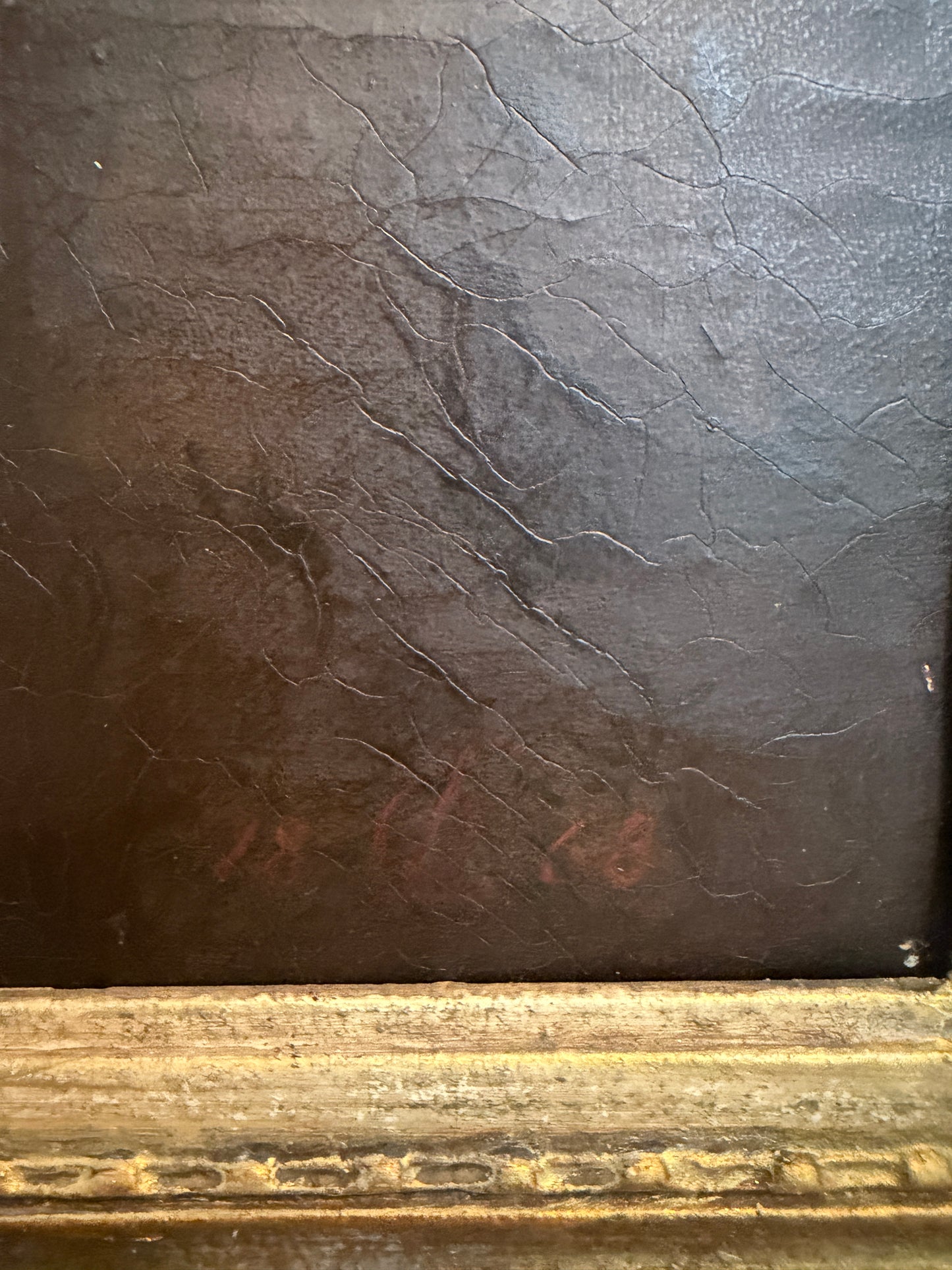 Antique 1868 Oil Portrait Young Woman European Lady Gilt Frame 19th Century