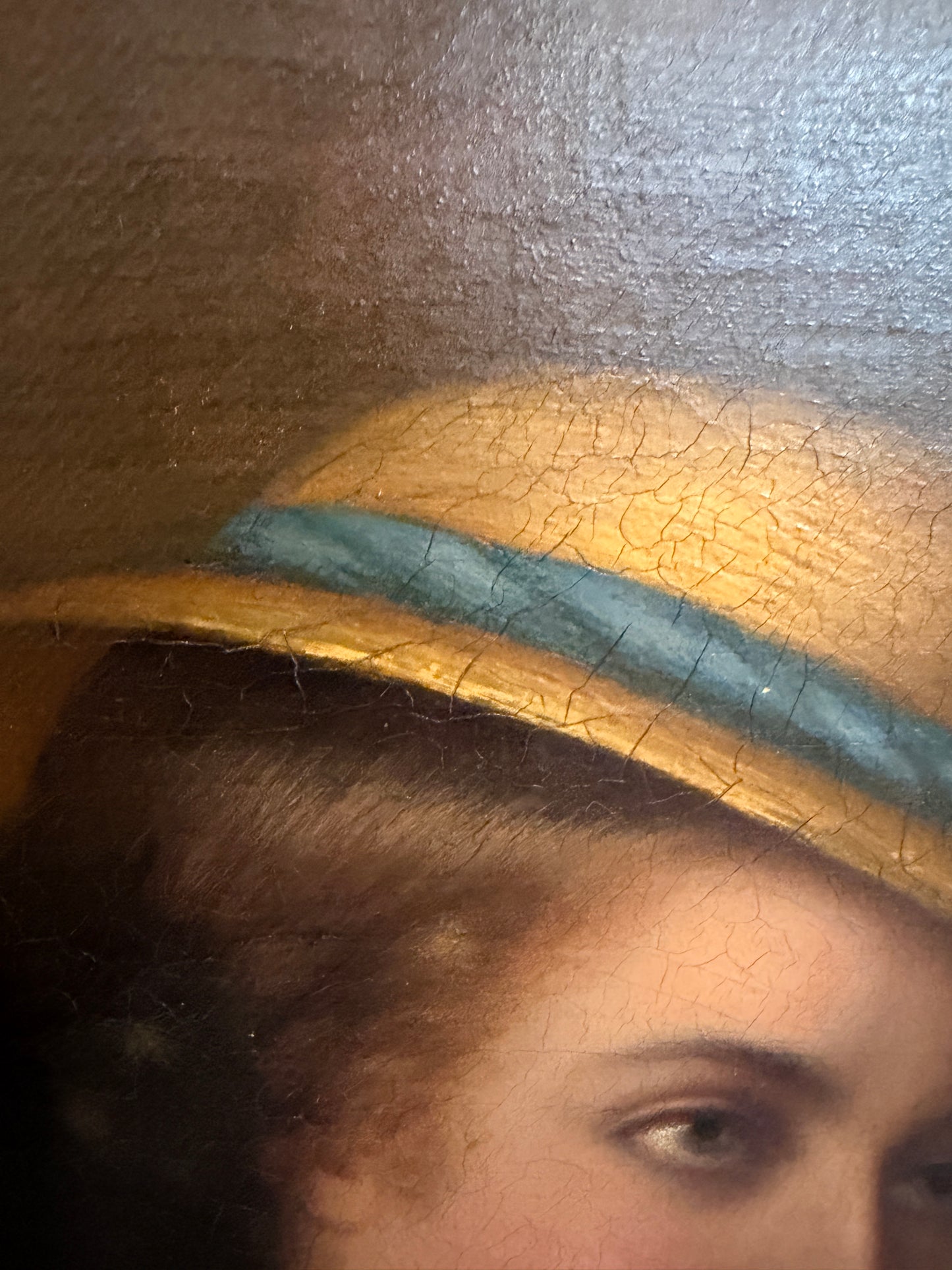 Antique 1868 Oil Portrait Young Woman European Lady Gilt Frame 19th Century