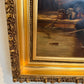 Antique 19th Century British Oil Painting by G. Wylle Rural Landscape Gilt Frame