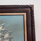 K.Maskell painting on canvas, seascape, Sailing Ship in the Ocean, Framed