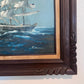 K.Maskell painting on canvas, seascape, Sailing Ship in the Ocean, Framed