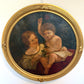 Antique 19th c. Mother & Child Oil Painting in Gilt Frame Victorian Continental