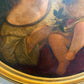 Antique 19th c. Mother & Child Oil Painting in Gilt Frame Victorian Continental