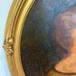 Antique 19th c. Mother & Child Oil Painting in Gilt Frame Victorian Continental
