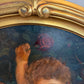 Antique 19th c. Mother & Child Oil Painting in Gilt Frame Victorian Continental