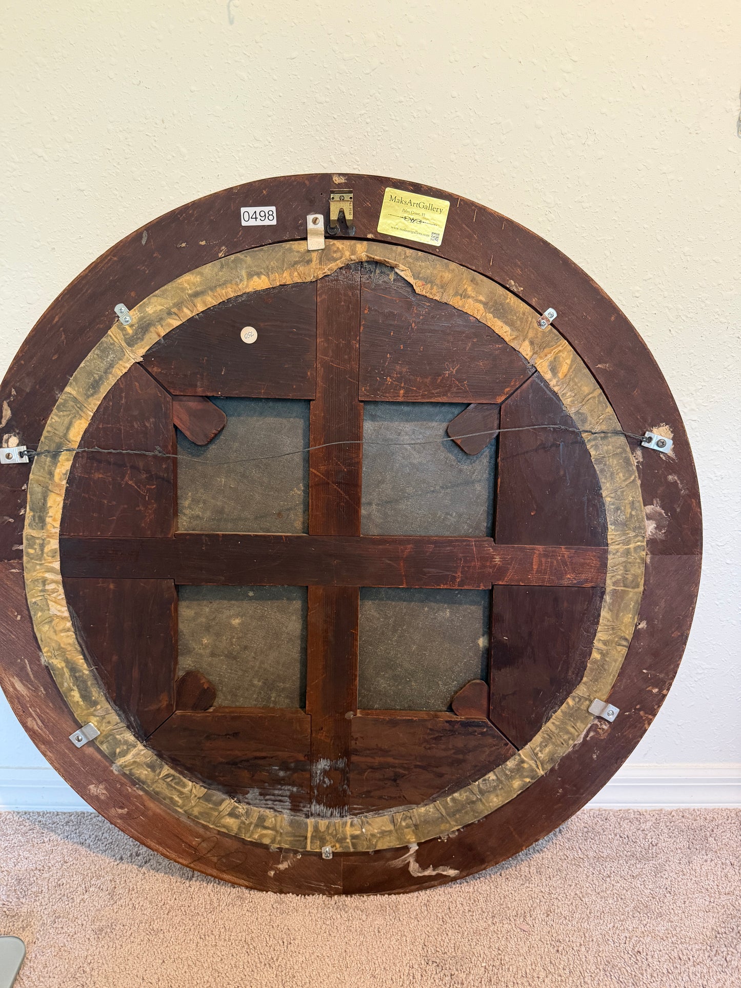 Antique 19th c. Mother & Child Oil Painting in Gilt Frame Victorian Continental