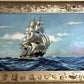 Vintage Original Oil Painting on Board, Seascape, Signed, Gold Frame