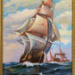 Tall Ship Seascape Oil Painting on canvas Clipper Ship Nautical Art Framed