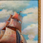 Tall Ship Seascape Oil Painting on canvas Clipper Ship Nautical Art Framed