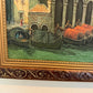Venice Grand Canal Original Oil Painting by S.Hofner Vintage Large Framed Art