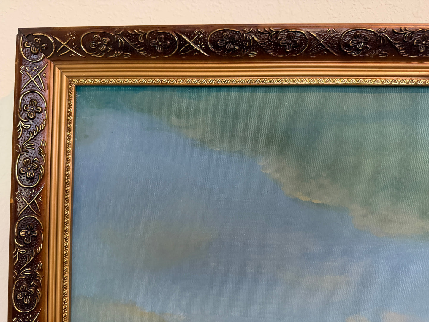 Venice Grand Canal Original Oil Painting by S.Hofner Vintage Large Framed Art