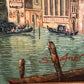 Venice Grand Canal Original Oil Painting by S.Hofner Vintage Large Framed Art