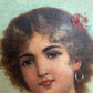 Antique Italian Oil Painting Young Woman with Fruit Basket Mediterranean Scene
