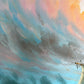Original Oil Painting Tall Ship at Sea Framed Maritime Seascape