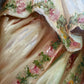 Victorian Style Interior Oil Painting Elegant Lady in Pink Gown, Framed