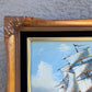 Signed Soyco Original Oil Painting on Canvas Seascape, Sailing Ship, framed