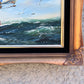 Signed Soyco Original Oil Painting on Canvas Seascape, Sailing Ship, framed