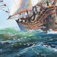 Signed Soyco Original Oil Painting on Canvas Seascape, Sailing Ship, framed