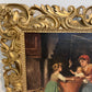 Signed Antique Dutch School original Genre oil painting on canvas, Ornate Frame