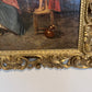 Signed Antique Dutch School original Genre oil painting on canvas, Ornate Frame