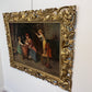 Signed Antique Dutch School original Genre oil painting on canvas, Ornate Frame