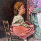 1904 L.Scott After Federico Mazzotta Antique Oil painting on canvas, Genre scene