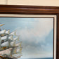 Listed Artist Hewett Jackson Original Oil Painting  Tall Ship Seascape  Framed