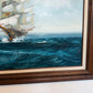 Listed Artist Hewett Jackson Original Oil Painting  Tall Ship Seascape  Framed