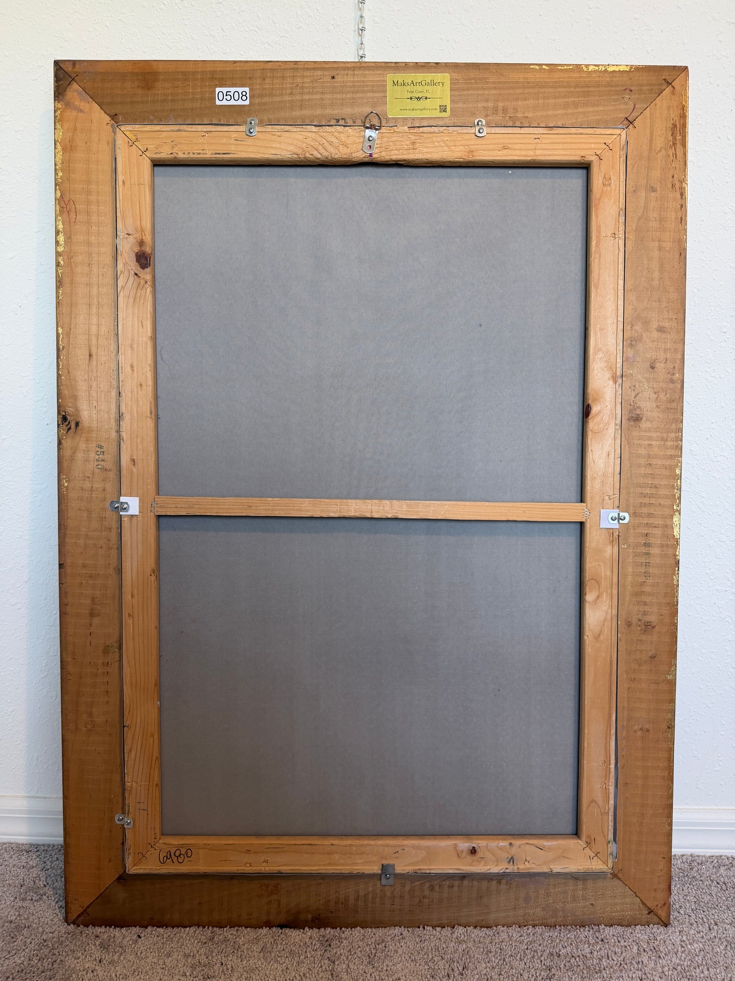 English Fox Hunting Scene Oil Painting on Canvas, Horses & Hounds, Signed