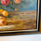Large Floral Still Life Original Oil Painting on canvas Signed W. Adams Framed