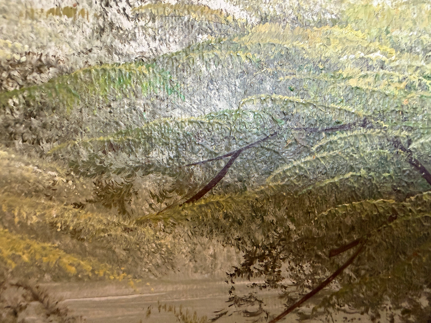 Vintage Original Oil Painting on Canvas, Landscape, Framed Art