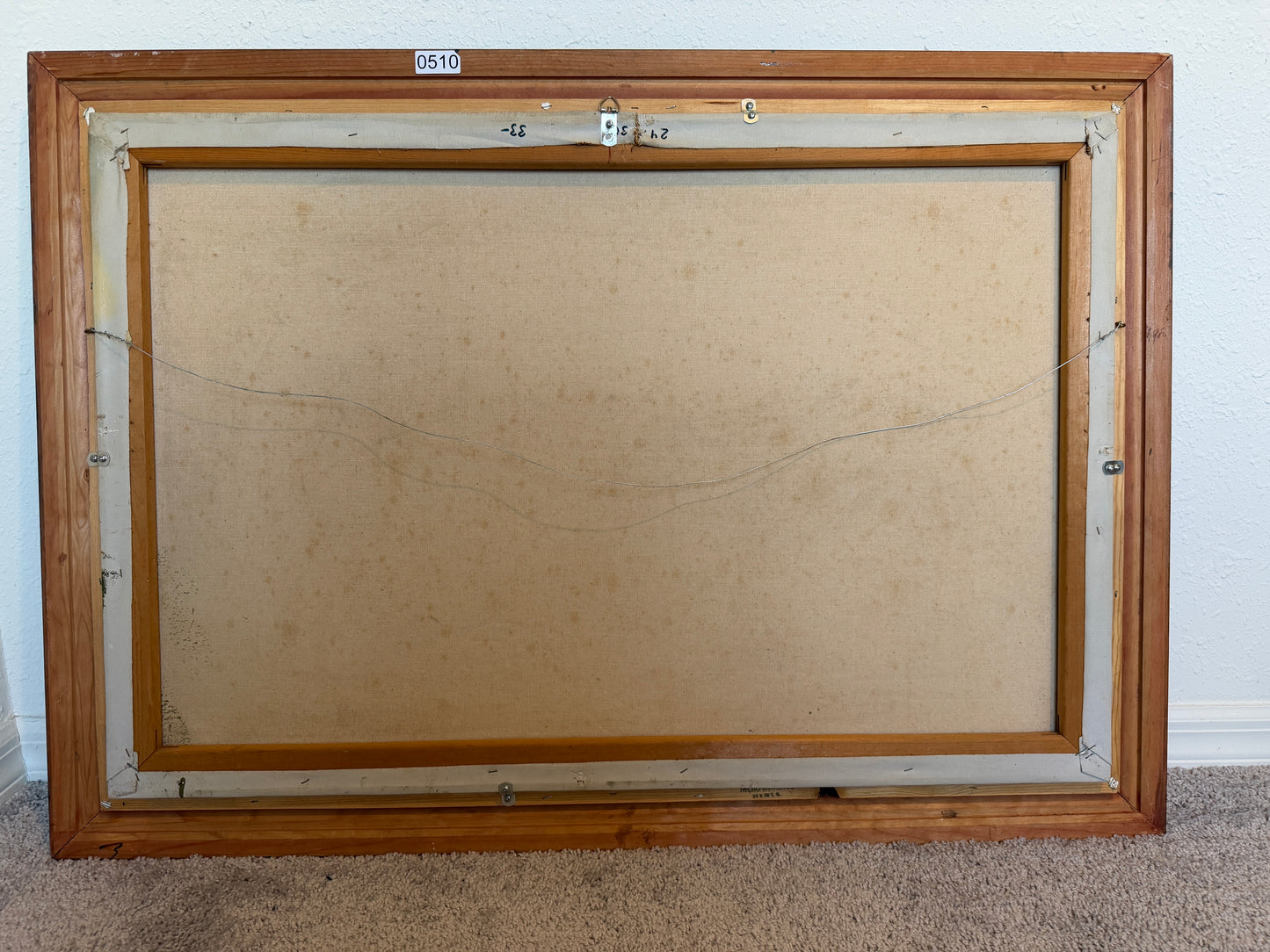 Vintage Original Oil Painting on Canvas, Landscape, Framed Art