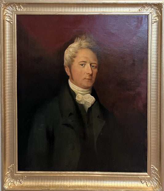 ORIGINAL 1823 Antique 19th C. Oil on Canvas Portrait of Rev. Richard Coytmore Howard