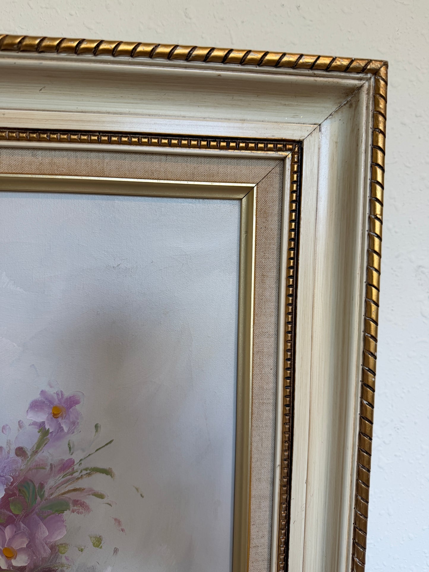 Signed Floral Still Life Oil Painting Robert Cox (1934–2001) Vintage Framed Art