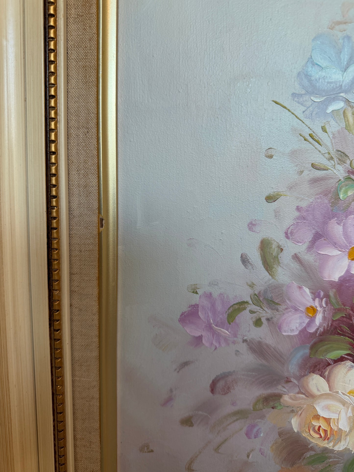 Signed Floral Still Life Oil Painting Robert Cox (1934–2001) Vintage Framed Art