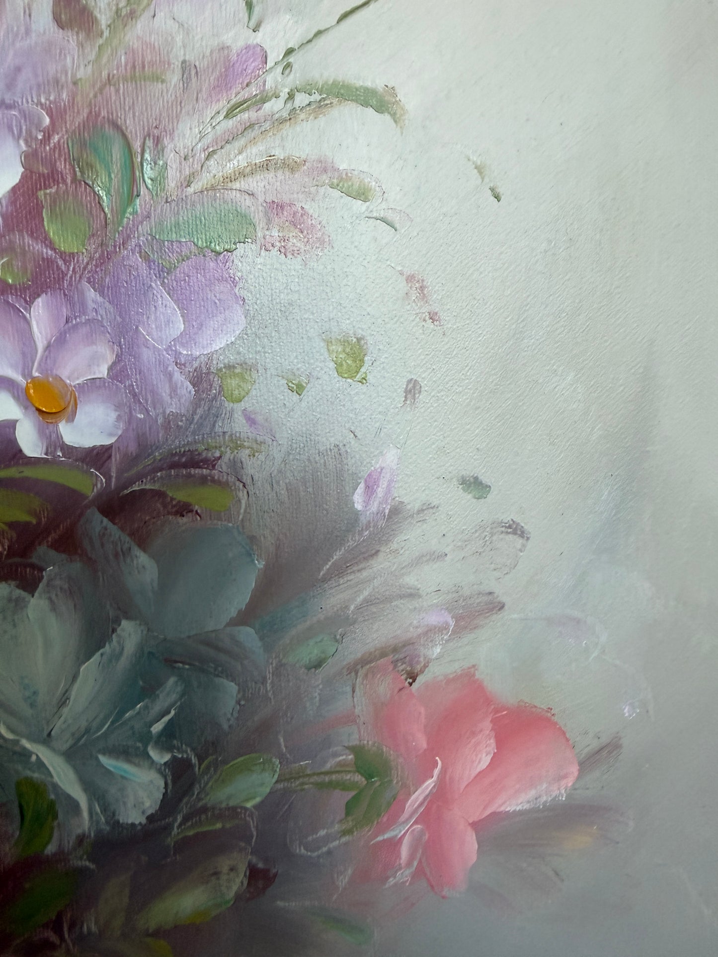 Signed Floral Still Life Oil Painting Robert Cox (1934–2001) Vintage Framed Art