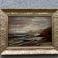 Original 19th century Antique Oil painting on canvas, seascape, Signed, Framed