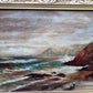 Original 19th century Antique Oil painting on canvas, seascape, Signed, Framed