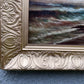 Original 19th century Antique Oil painting on canvas, seascape, Signed, Framed