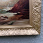 Original 19th century Antique Oil painting on canvas, seascape, Signed, Framed