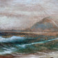 Original 19th century Antique Oil painting on canvas, seascape, Signed, Framed