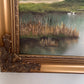 Original Oil painting on canvas, Castle, Landscape, Signed C. Karopka, framed